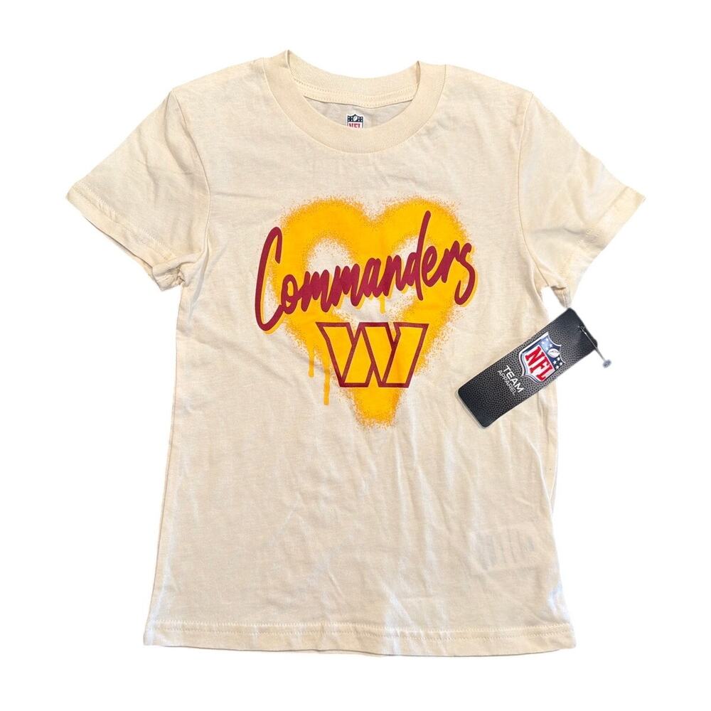NWT NFL Team Apparel Washington Commanders Girls Graphic T-Shirt, Size Large 6X